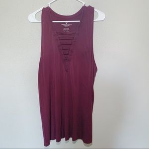 American Eagle Lined V-Neck Tank XL